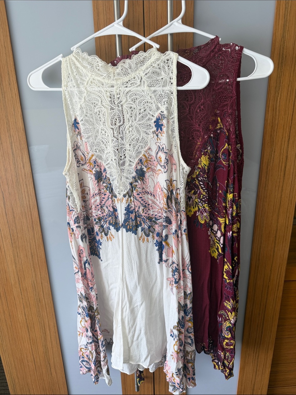 Free People 2-Lace Tunic Mini Dresses S XS